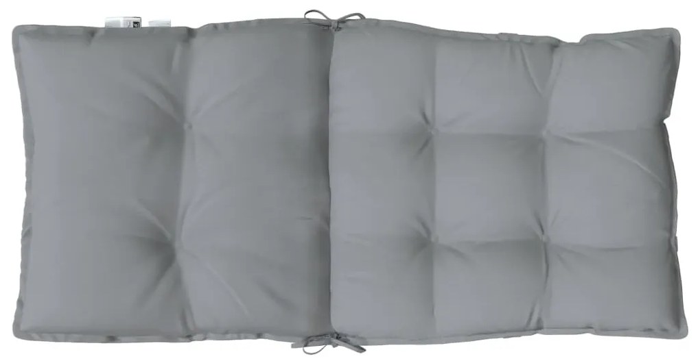 Almofadões cadeira encosto baixo 2 pcs tecido oxford cinzento