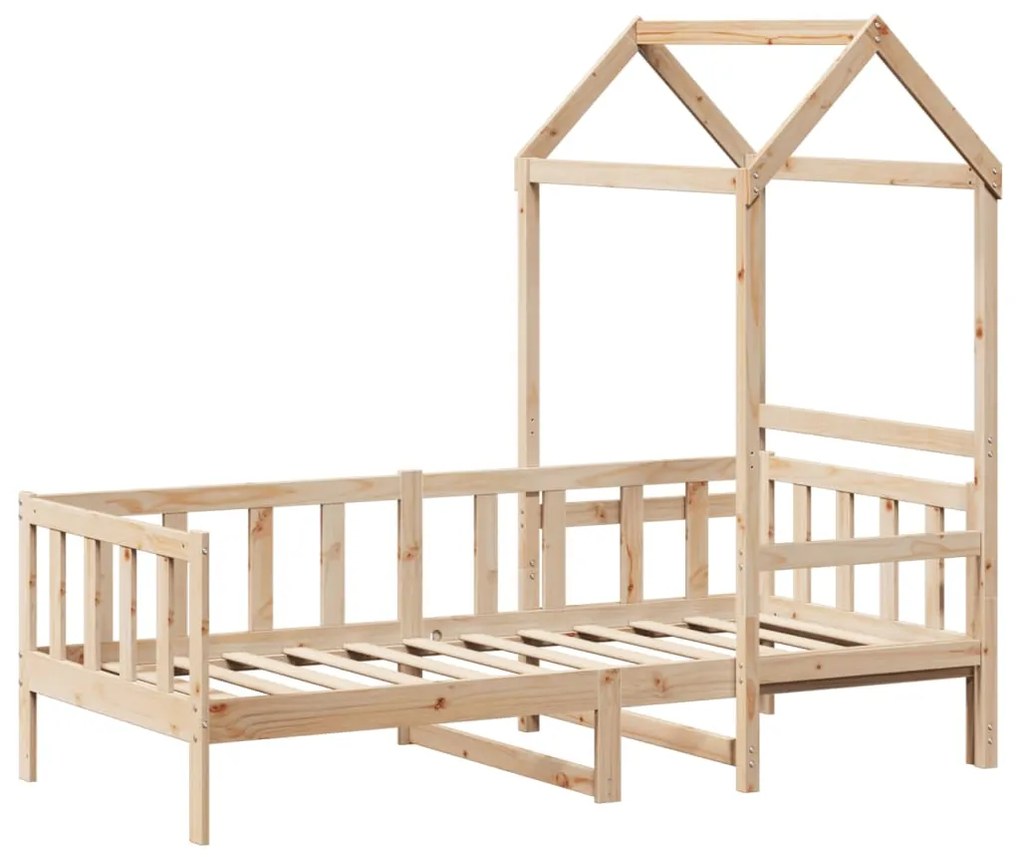 Sofá-cama com telhado 90x190 cm madeira de pinho maciça