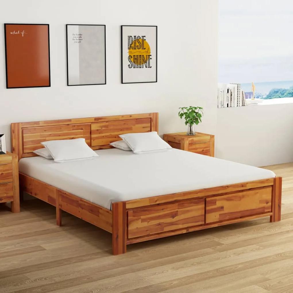 288320 vidaXL Estrutura de cama madeira de acácia maciça 180x200 cm