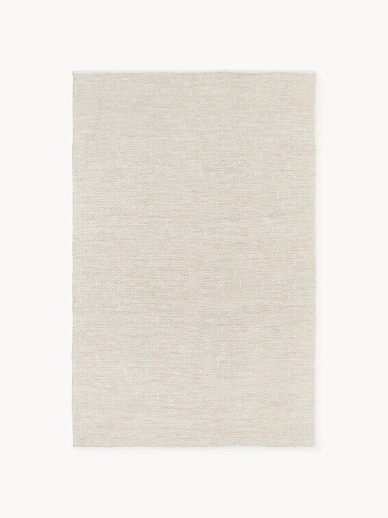 Tapete artesanal para exterior com padrão de losangos vintage Rika