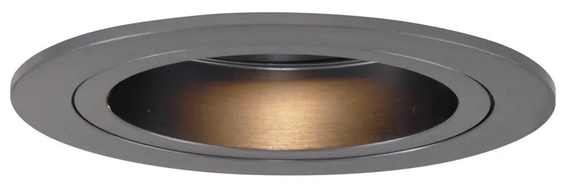 Conjunto de 6 Focos Embutidos Modernos Gunmetal GU10 50mm Redondos Inclináveis - Chuck