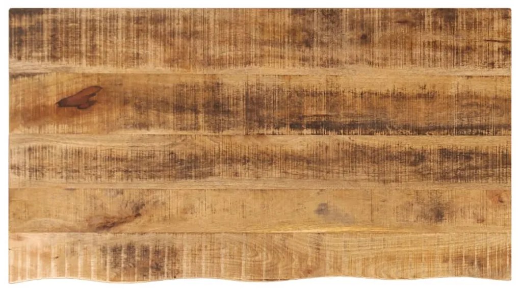 vidaXL Tampo de mesa borda viva 110x60x2,5 cm mangueira áspera maciça
