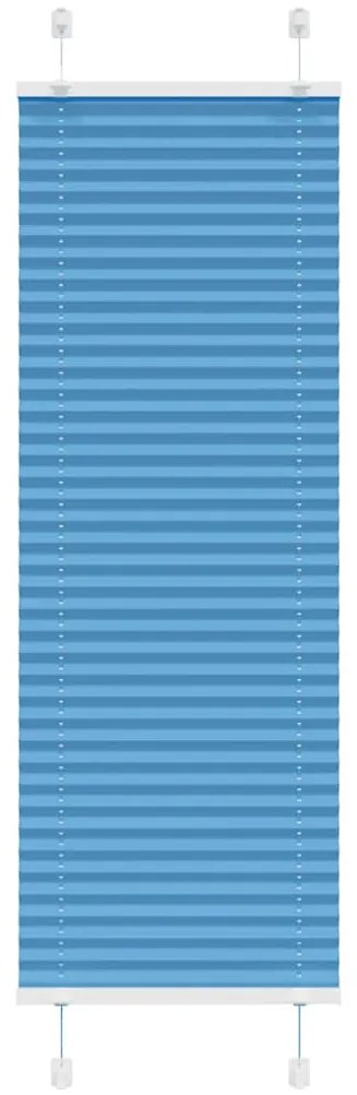Azul Plissada Cega 45x100 cm Largura Tecido 44,4 cm Poliéster