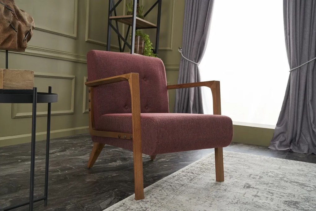 Cadeira Wing Kemer – Vermelho Claret – 69x80x83 cm