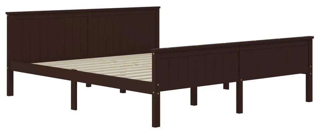 Estrutura de cama 180x200 cm pinho maciço castanho-escuro