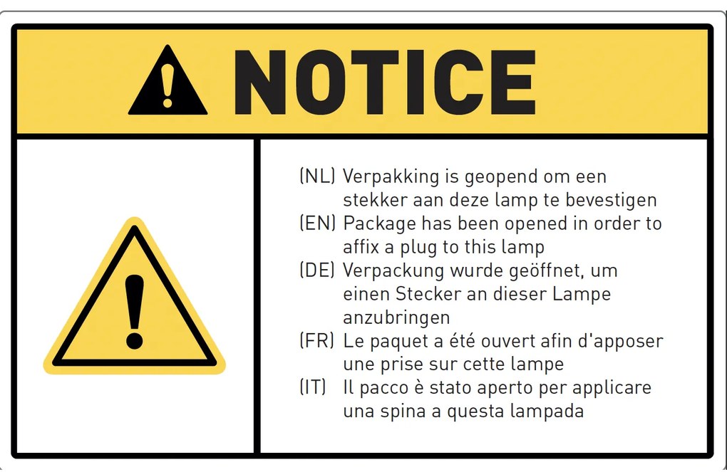 Etiqueta para tomada britânica
