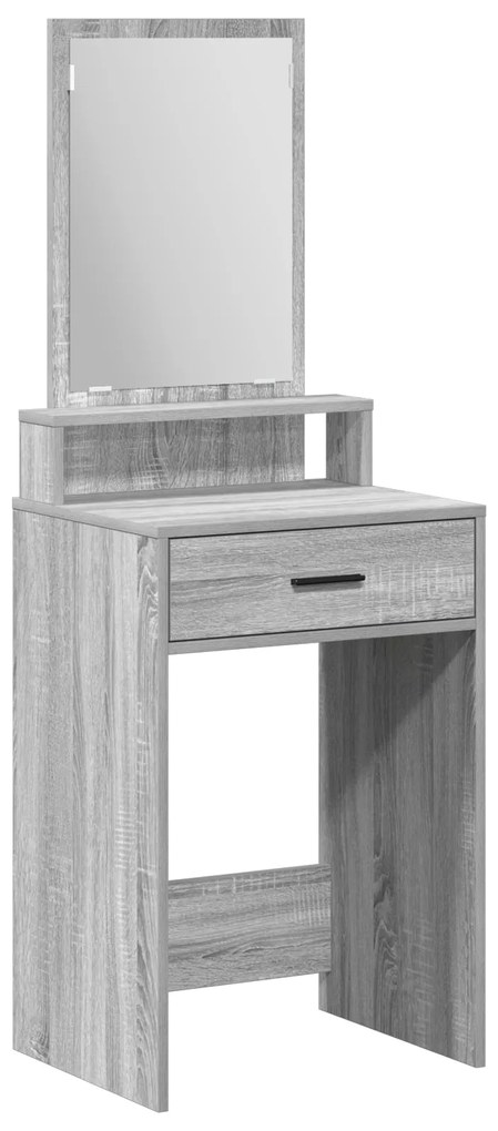 Mesa de Maquilhagem vidaXL com Gavetas Cinzento Sonoma 50x41x140 cm