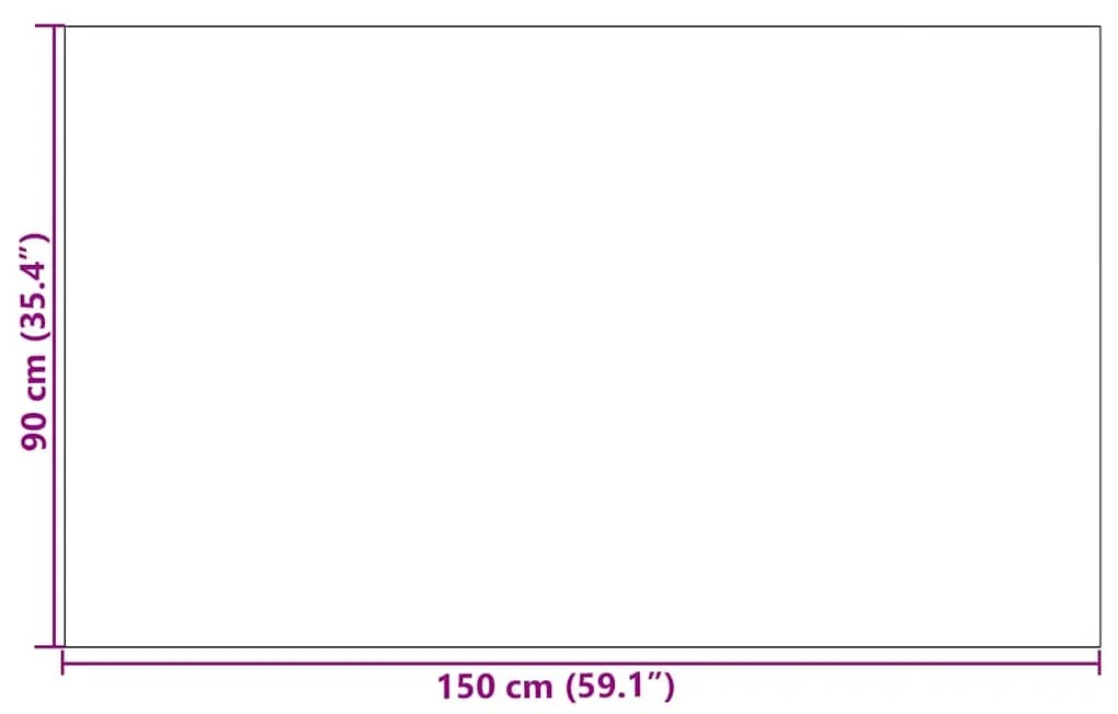 Capacho Retangular vidaXL Preto 90x150 cm