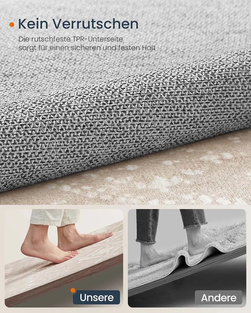 Tapete Boho 200 x 290 cm felpudo bege cappuccino