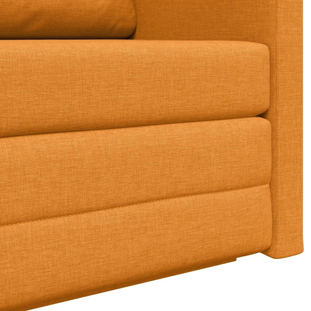 Sofá Cama de Chão 2-em-1 Amarelo Escuro 124x71x78 cm Tecido