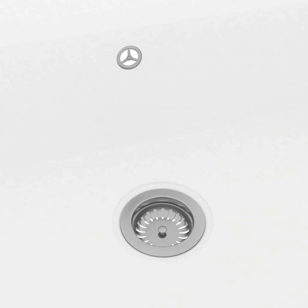 Pia de Cozinha Branca 790x500x193 mm Granito