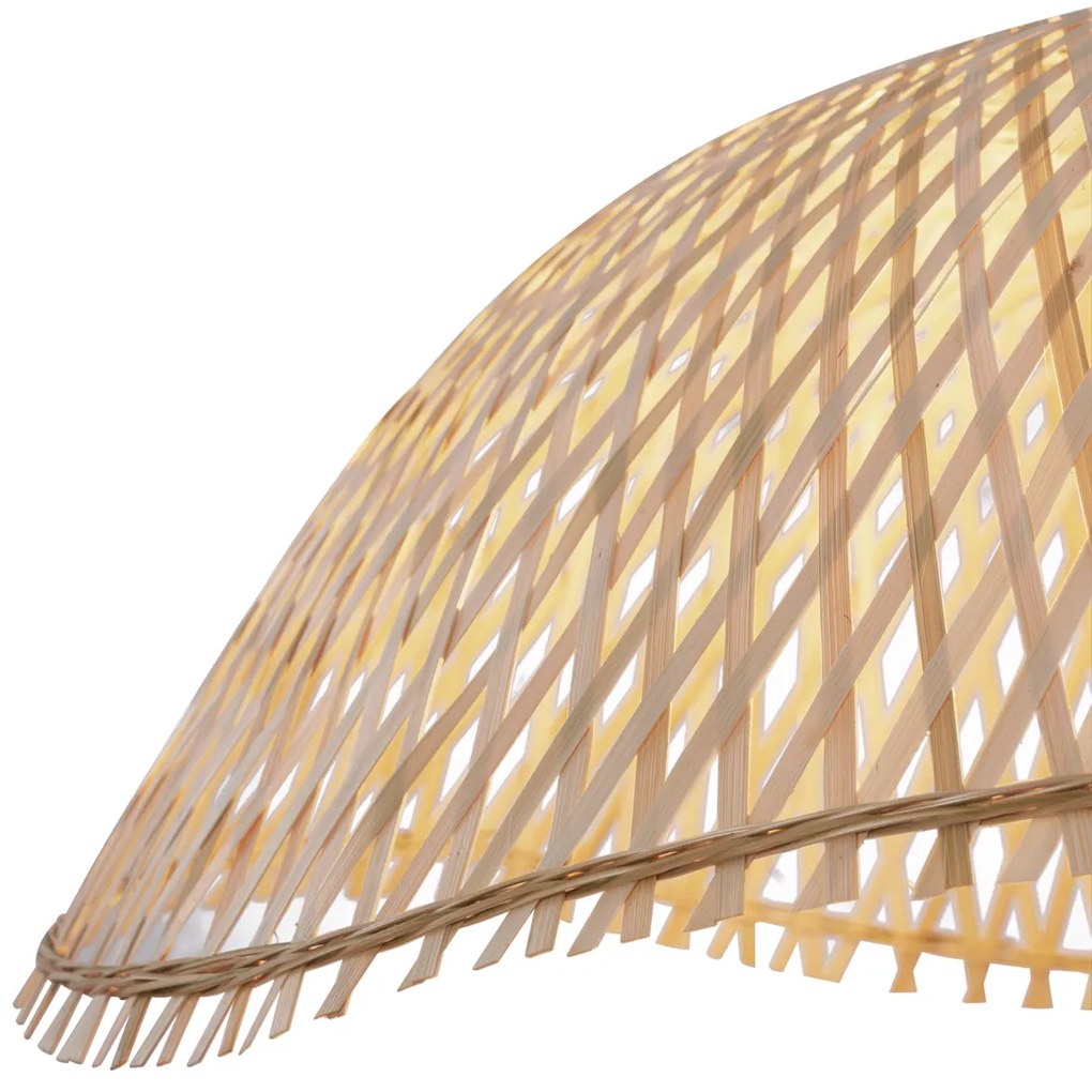 Candeeiro Pendente Boémio Preto com Bambu - Lily