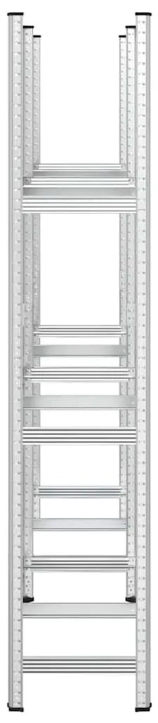 Prateleiras pneus de 3 camadas 2 unid 110x40x200cm aço prateado