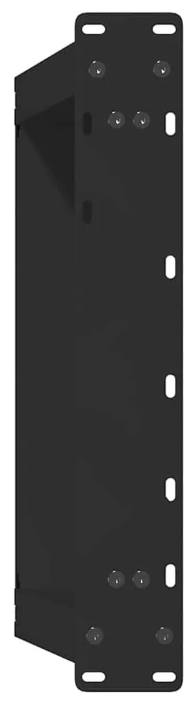 Pés para mesa de centro em formato de U, 2 peças, preto, 60x (42-43) c