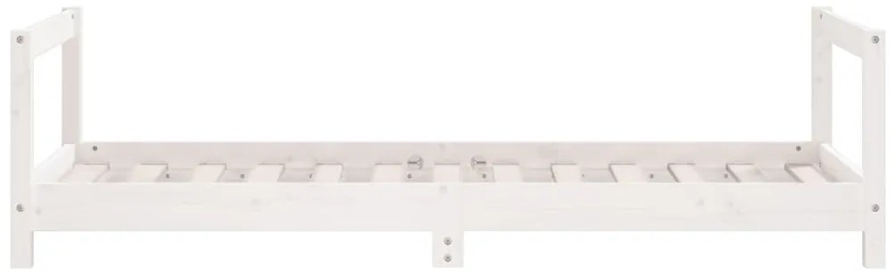 Estrutura de cama infantil 80x160 cm pinho maciço branco