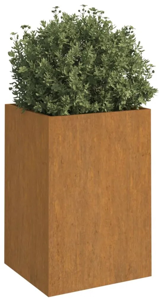 Vaso/floreira 52x48x75 cm aço corten