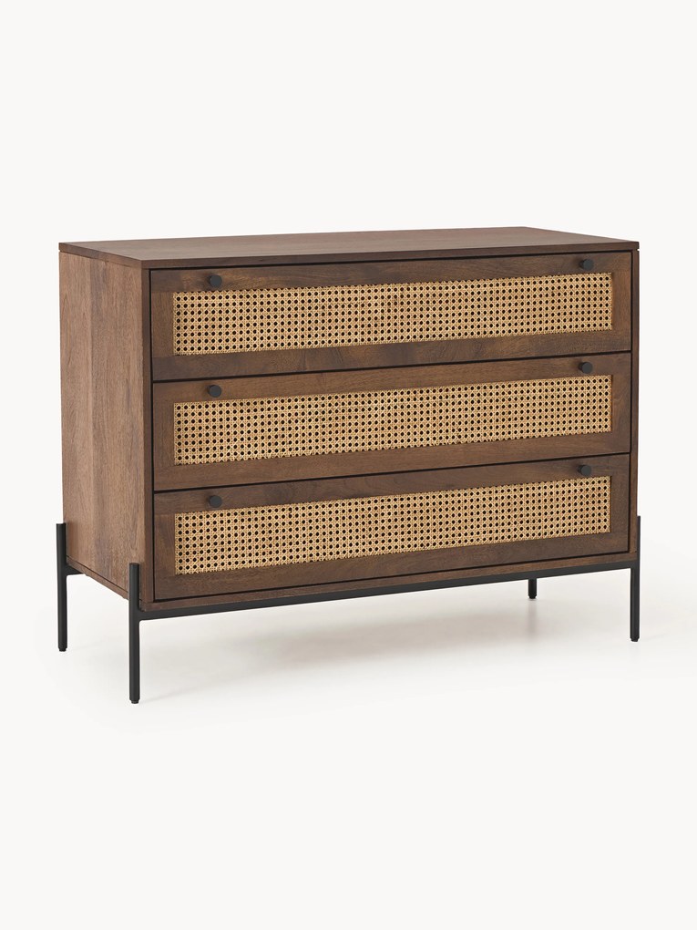 Chest of Drawers Vienna with Viennese Wickerwork