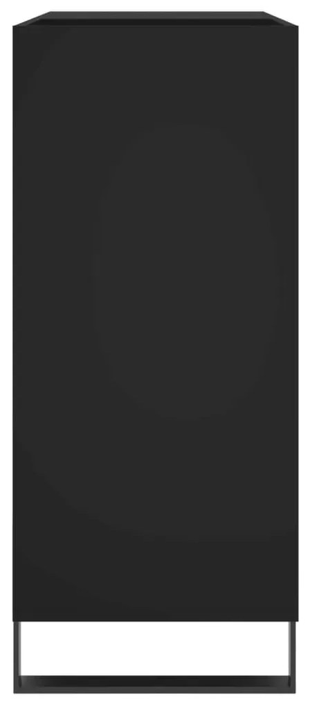 Armário para discos 84,5x38x89 cm derivados de madeira preto