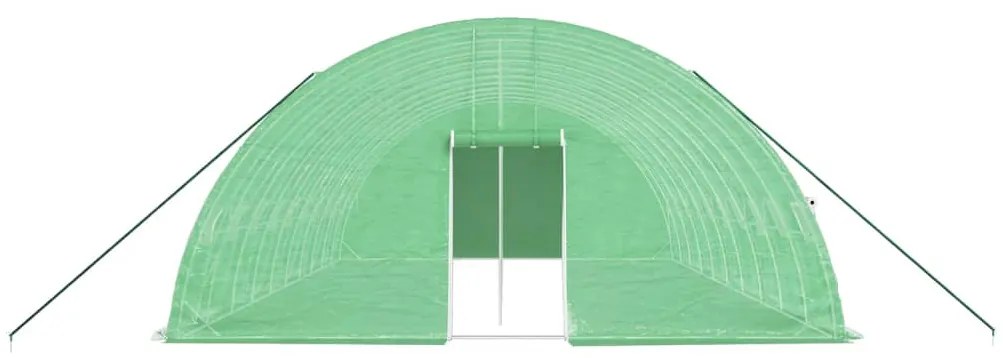 Estufa com estrutura de aço 60 m² 10x6x2,85 m verde