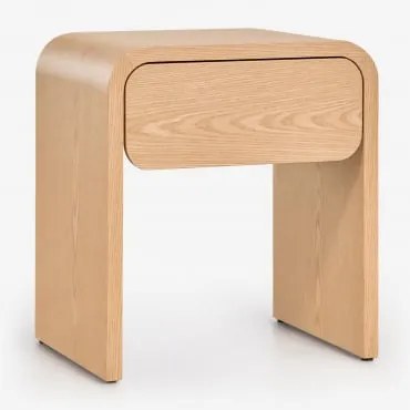 Mesa Auxiliar Retangular 45x40 Cm Em Mdf Rosbel Castanho Roble - Sklum