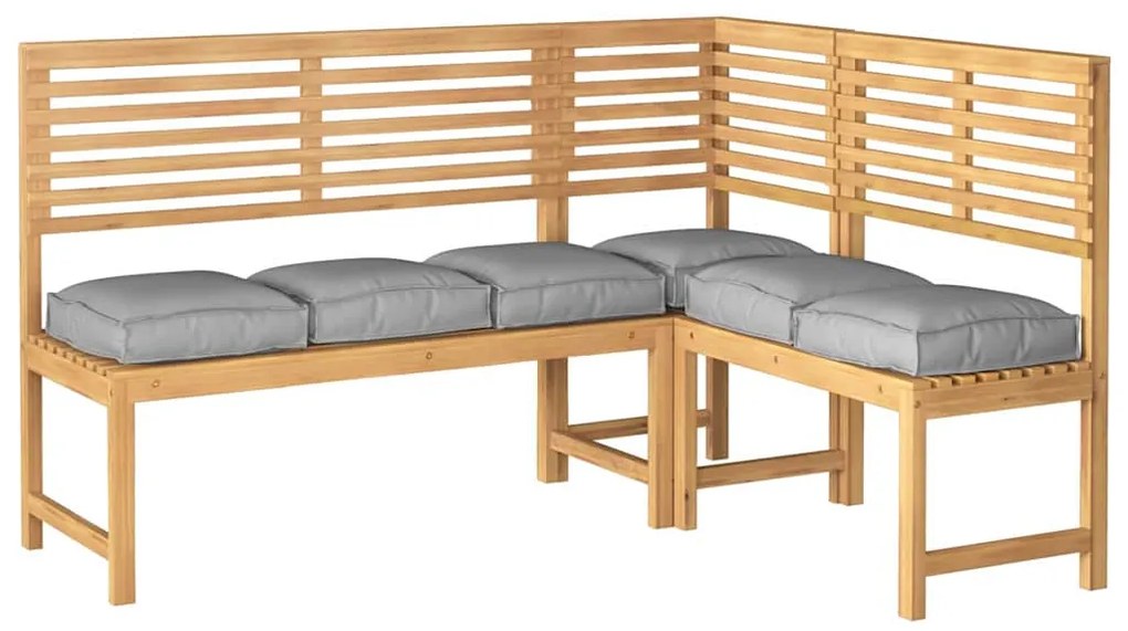Almofadas de palete para assento, 6 pcs, cinza, 40x40x8 cm, tecido Oxf