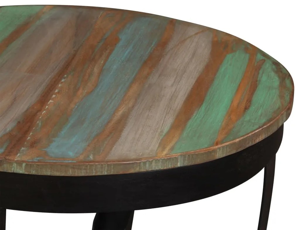 Mesa de centro madeira reciclada maciça 60x40 cm