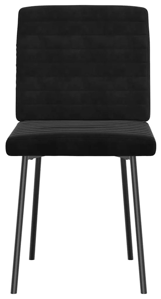 Cadeiras de jantar 6 pcs veludo preto