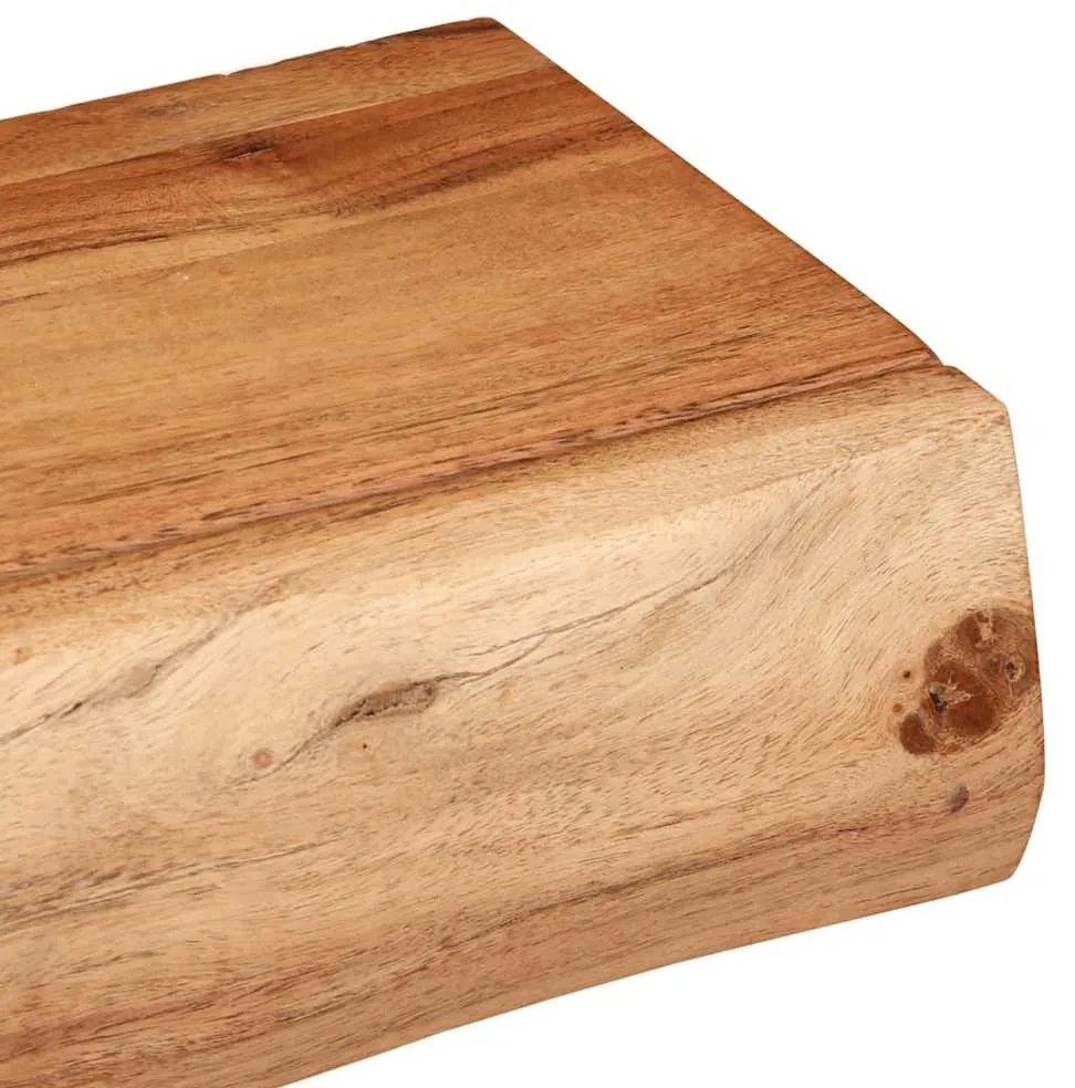 Prateleiras parede 2 pcs 100x17x8 cm madeira de acácia maciça