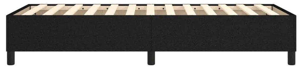 Estrutura de cama sem colchão 80x200 cm tecido preto