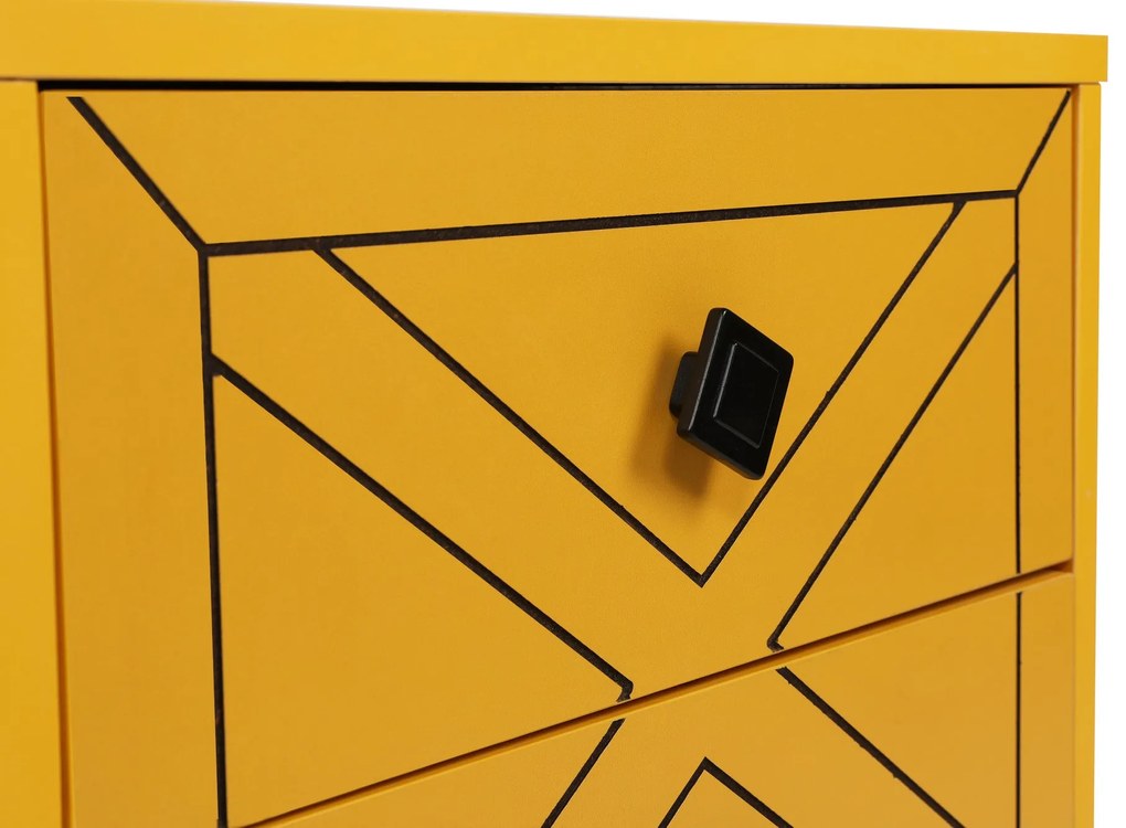 Mesa de Cabeceira Luna – Amarela – 50x55x40 cm