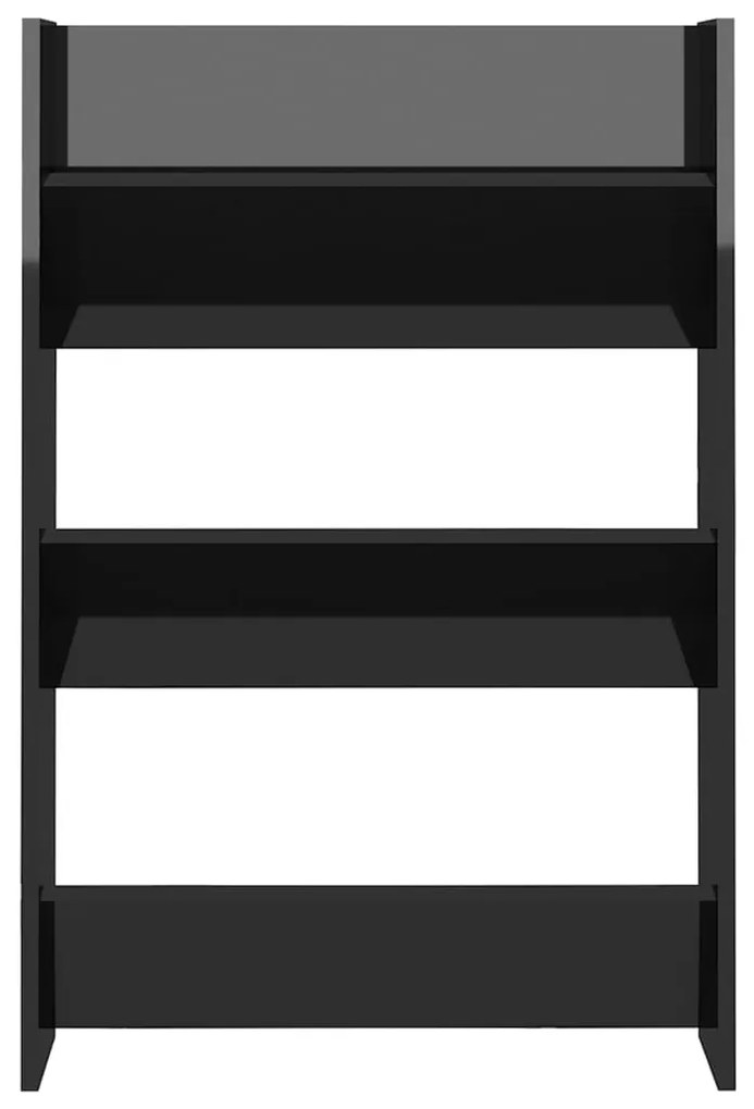 Sapateiras de parede 2pcs derivados de madeira preto brilhante
