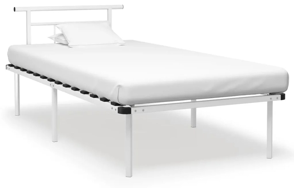 vidaXL Estrutura de cama 100x200 cm metal branco