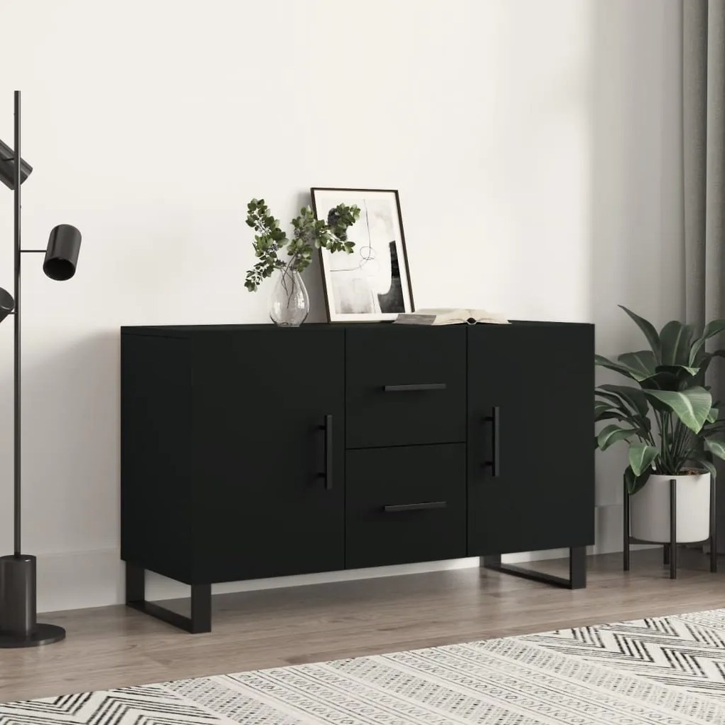 vidaXL Aparador 100x36x60 cm derivados de madeira preto