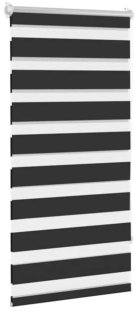 Estore de rolo 60 x 120 cm, linhas de zebra / Preto