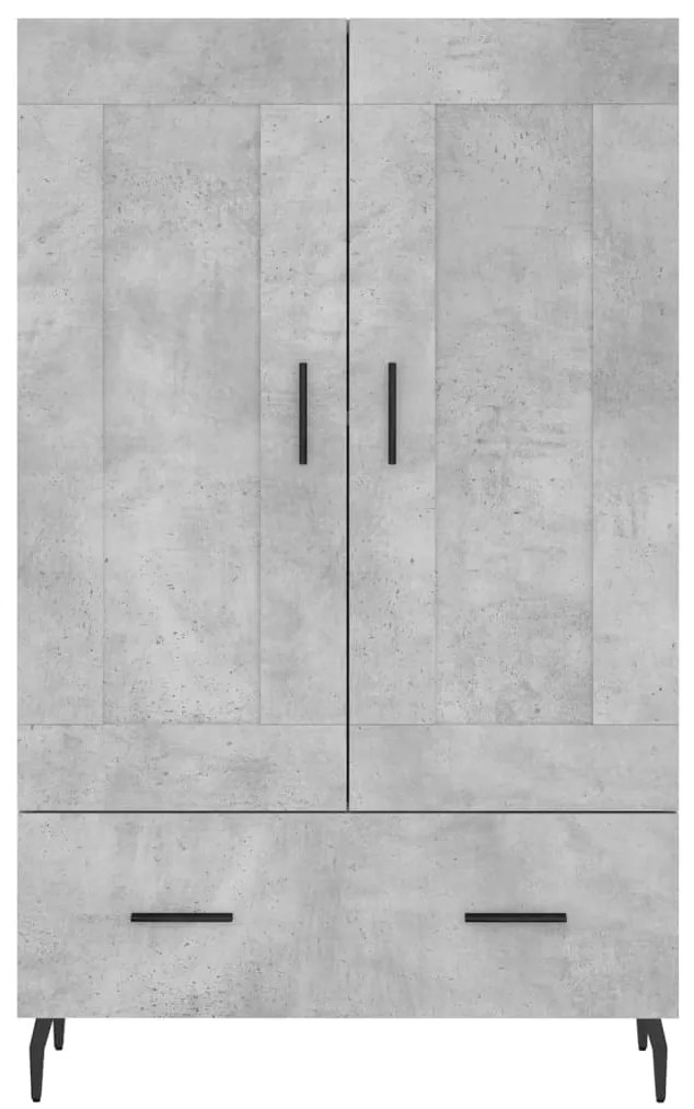 Aparador alto 69,5x31x115 cm derivados de madeira cinza-cimento