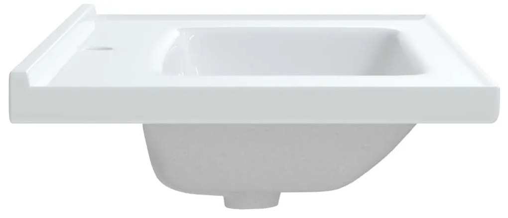 Lavatório casa de banho retangular 71x48x19,5cm cerâmica branco