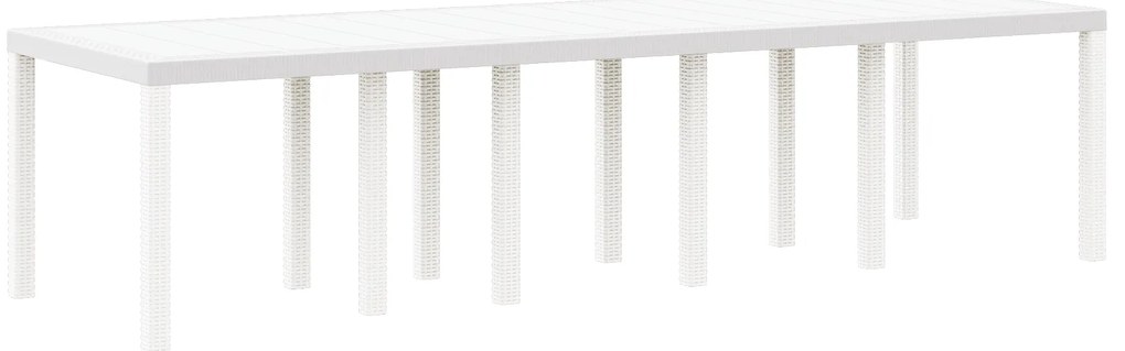 Conjunto de Jantar de Jardim com Almofadas em Branco Vime PE, Mesa de
