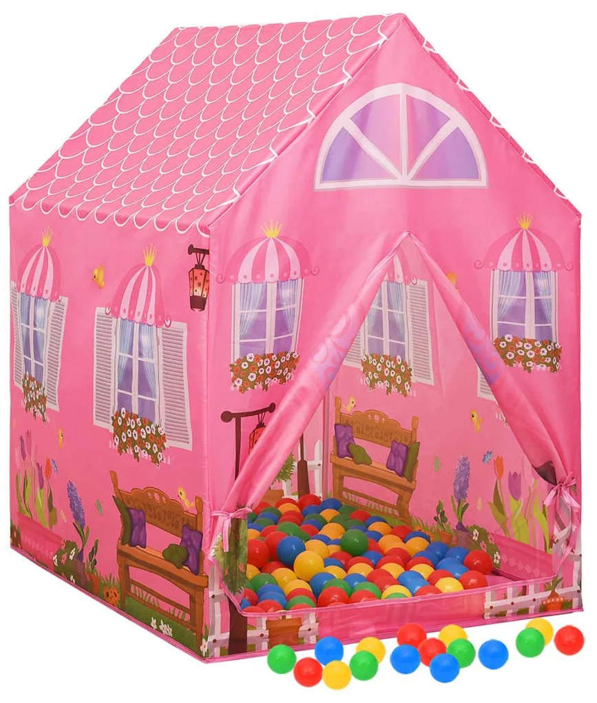 Tenda de brincar infantil 69x94x104 cm rosa