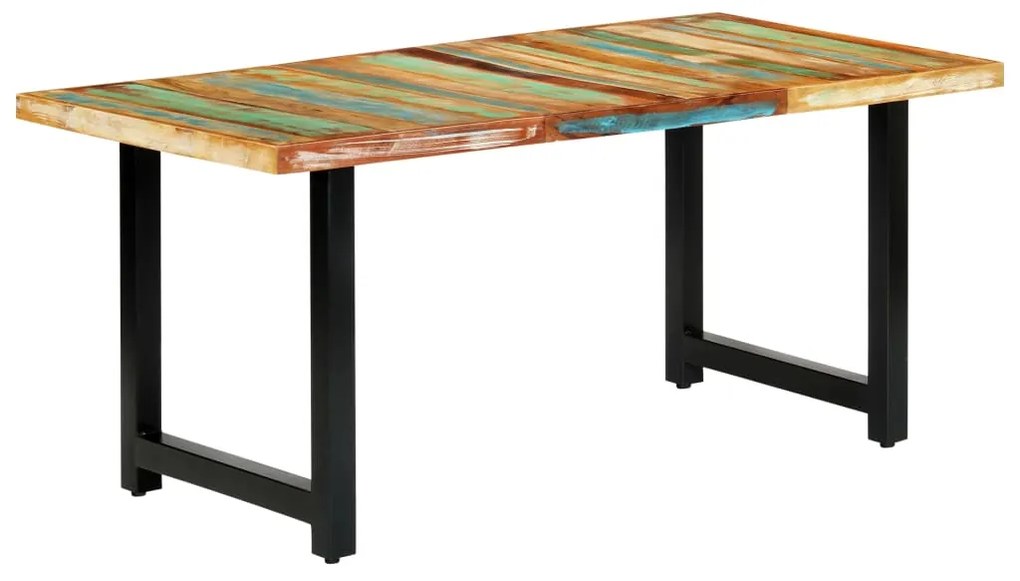 Mesa de jantar 180x90x76 cm madeira recuperada maciça