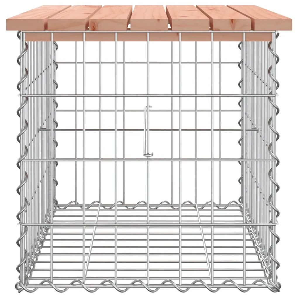 Banco jardim design gabião 63x44x42 cm madeira douglas maciça