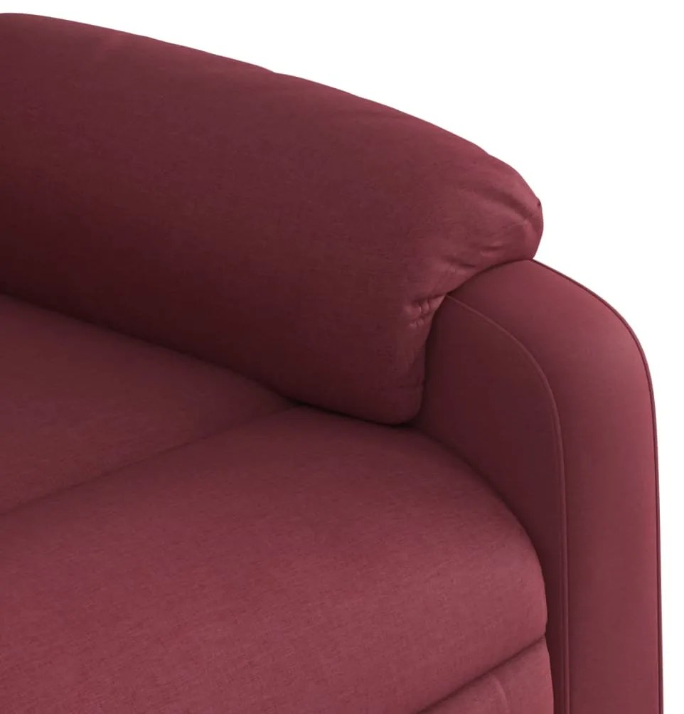 Poltrona de massagens reclin. elevatória tecido vermelho tinto