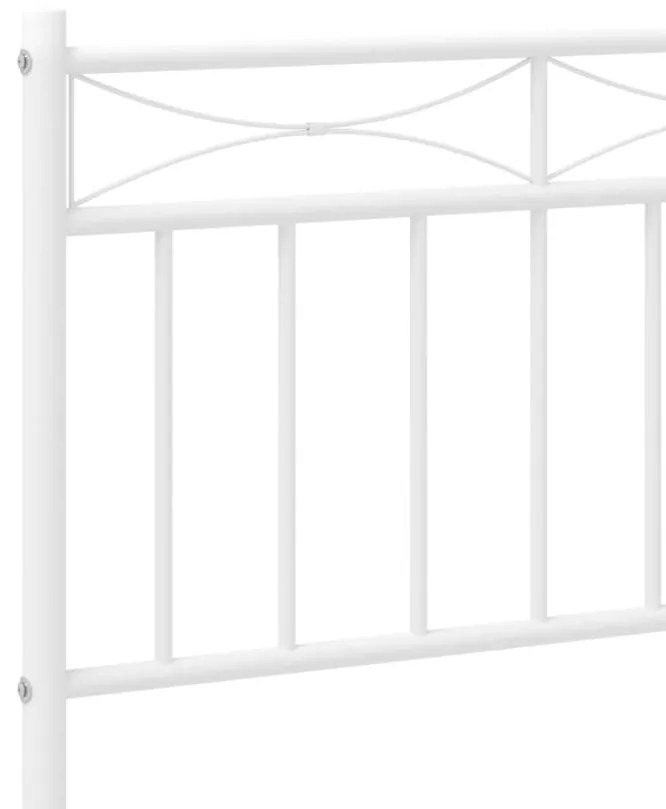 Estrutura de cama com cabeceira e pés 80x200 cm metal branco