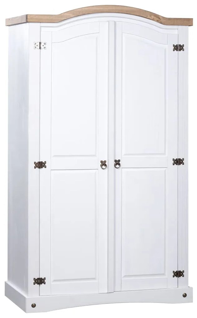 Roupeiro Corona Range pinho mexicano com 2 portas branco
