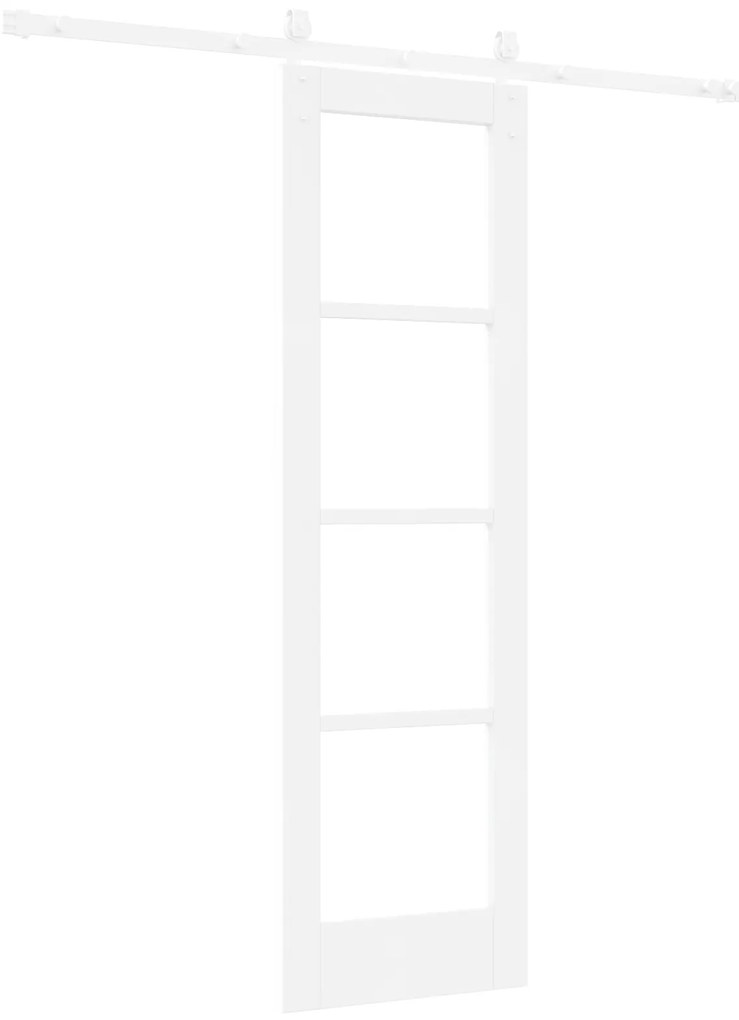Porta Deslizante vidaXL com Conjunto de Ferragens Branca 61x198.5 cm M