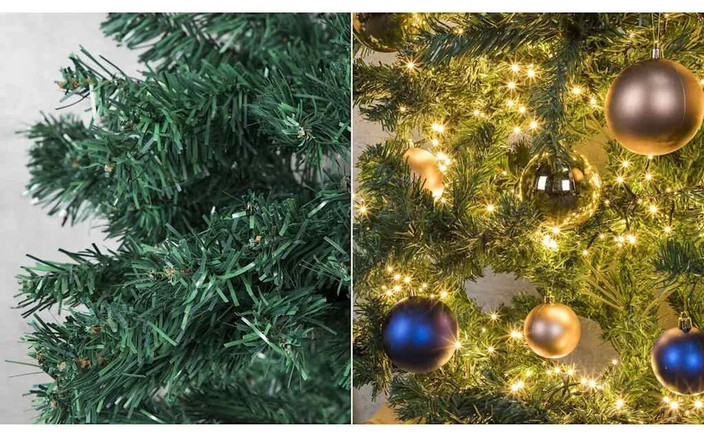 Árvore de natal com suporte de metal 180 cm verde