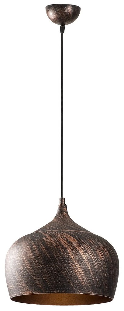 Candeeiro Suspenso Saglam – Cobre e Dourado – Diâmetro 28 cm, Altura 1