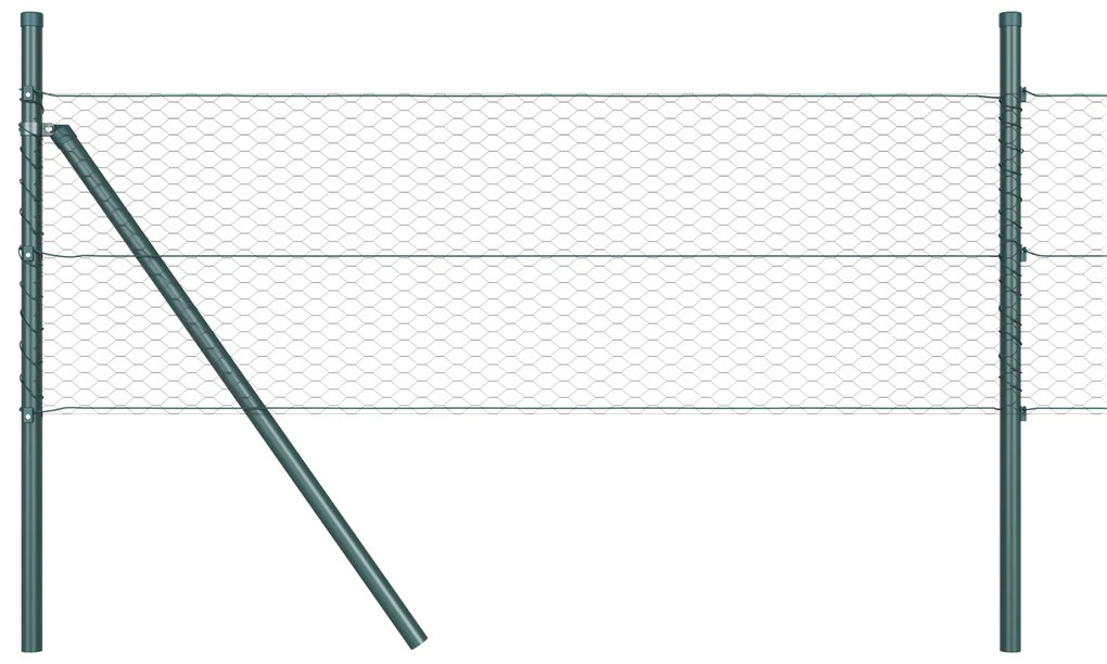 Cerca Hexagonal vidaXL Cinza 0,5x50 m Aço