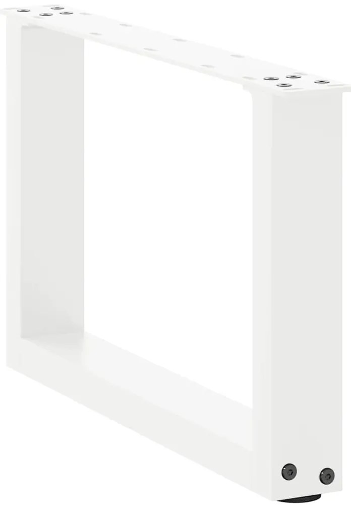 Pés para mesa de centro em formato de U, 2 peças, branco, 50x(30-31) c