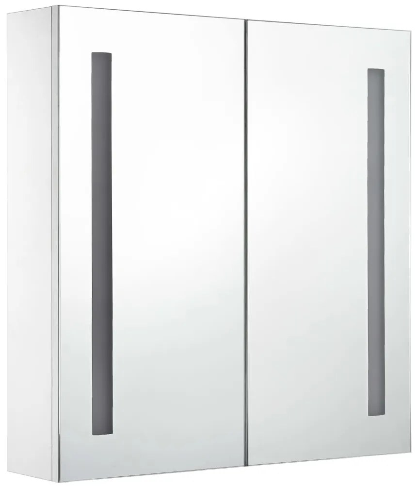 Armário espelhado para casa de banho com LED 60x14x62 cm
