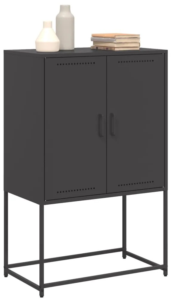 Aparador alto 68,5x38,5x107 cm aço preto